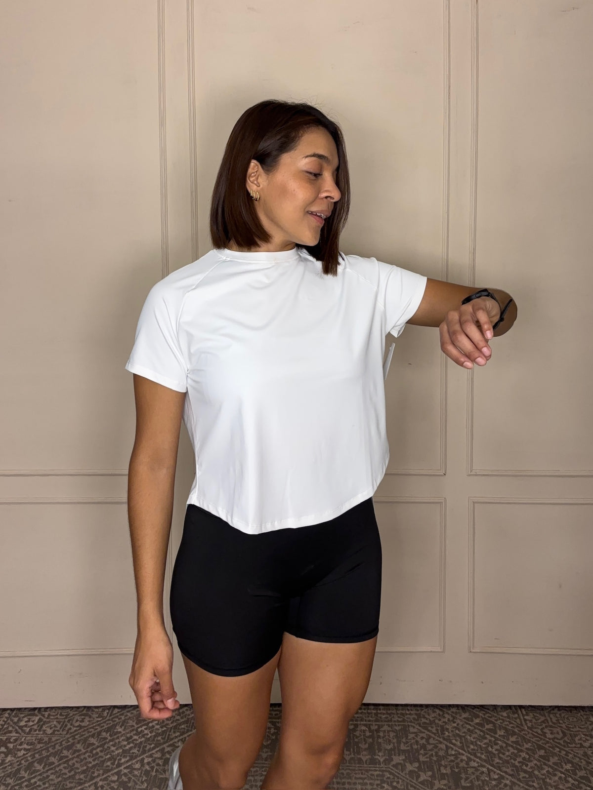 Top deportivo corto manga corta