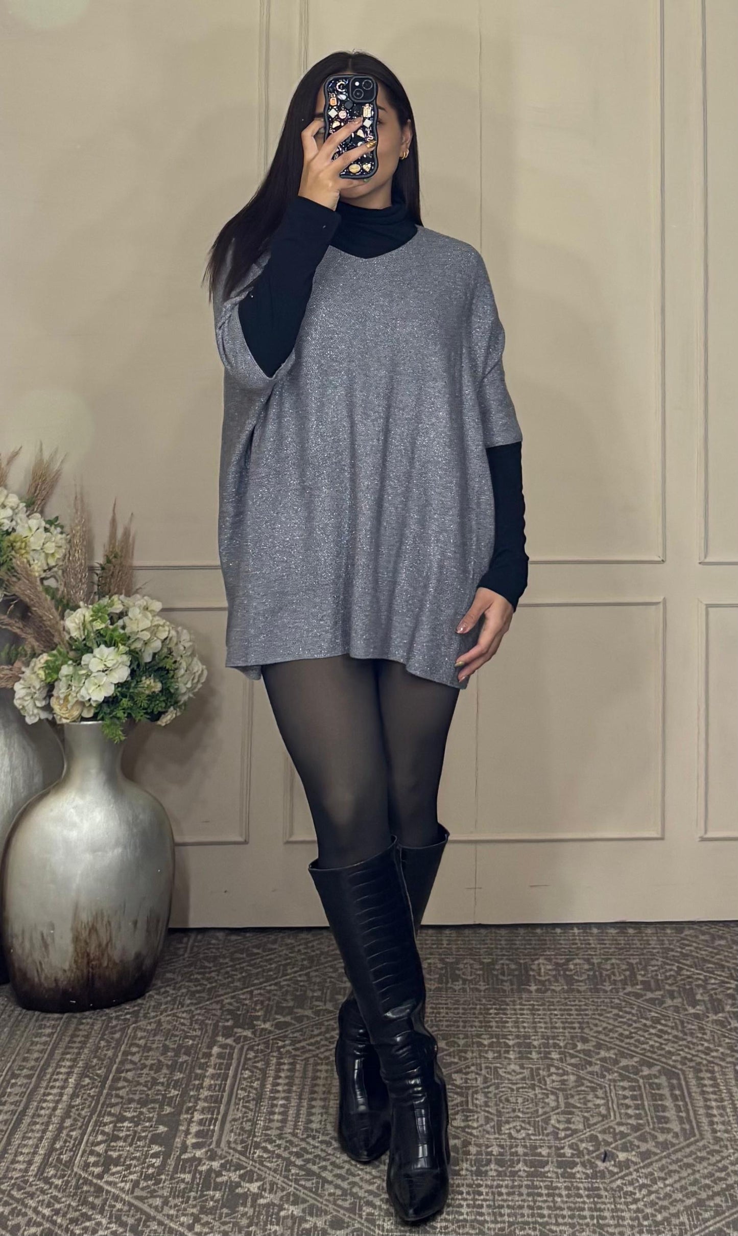 Blusa Brillos oversize