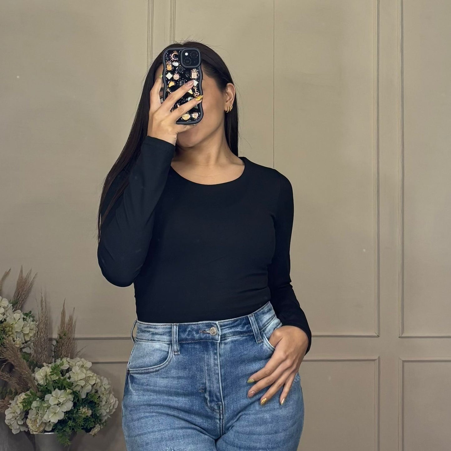 Blusa licra manga larga