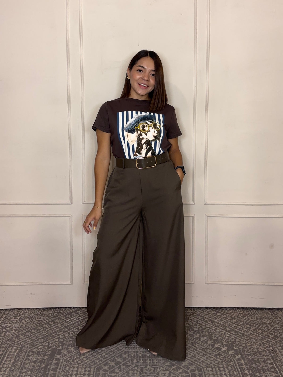 Pantalon Laura · Vestir con cinto