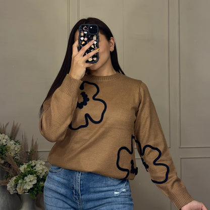 Suéter listón flores