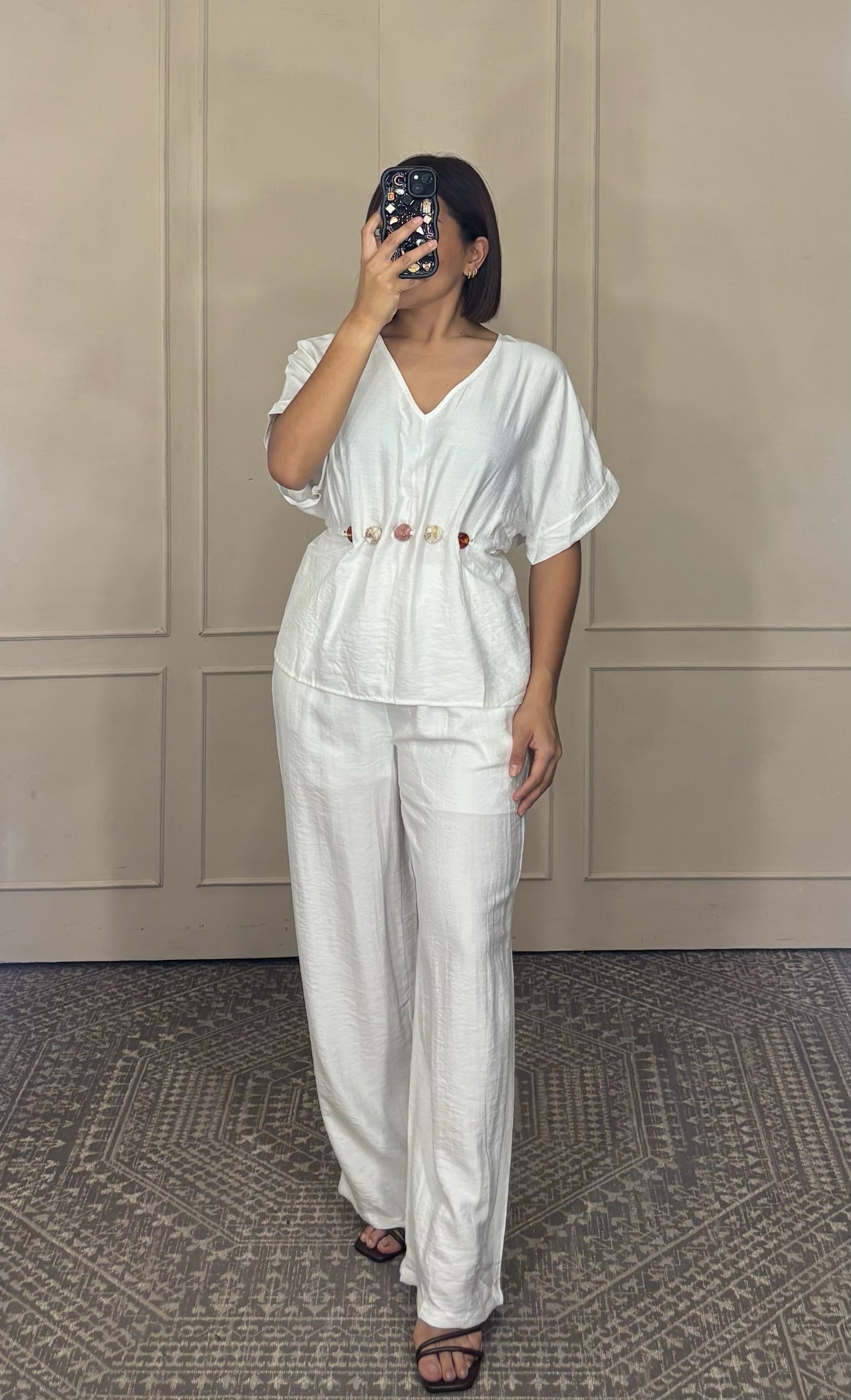 Conjunto piedra blusa y pantalon