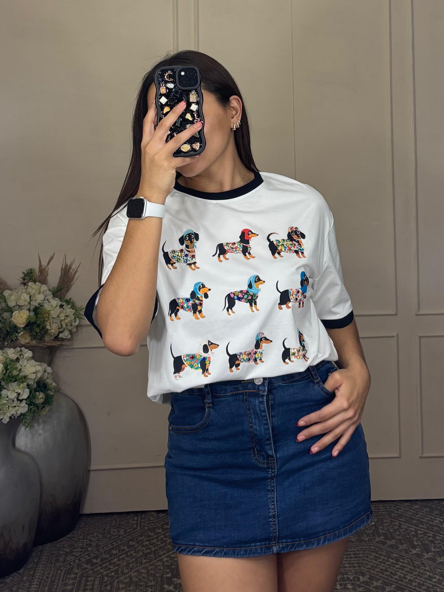 Playera perrito salchicha