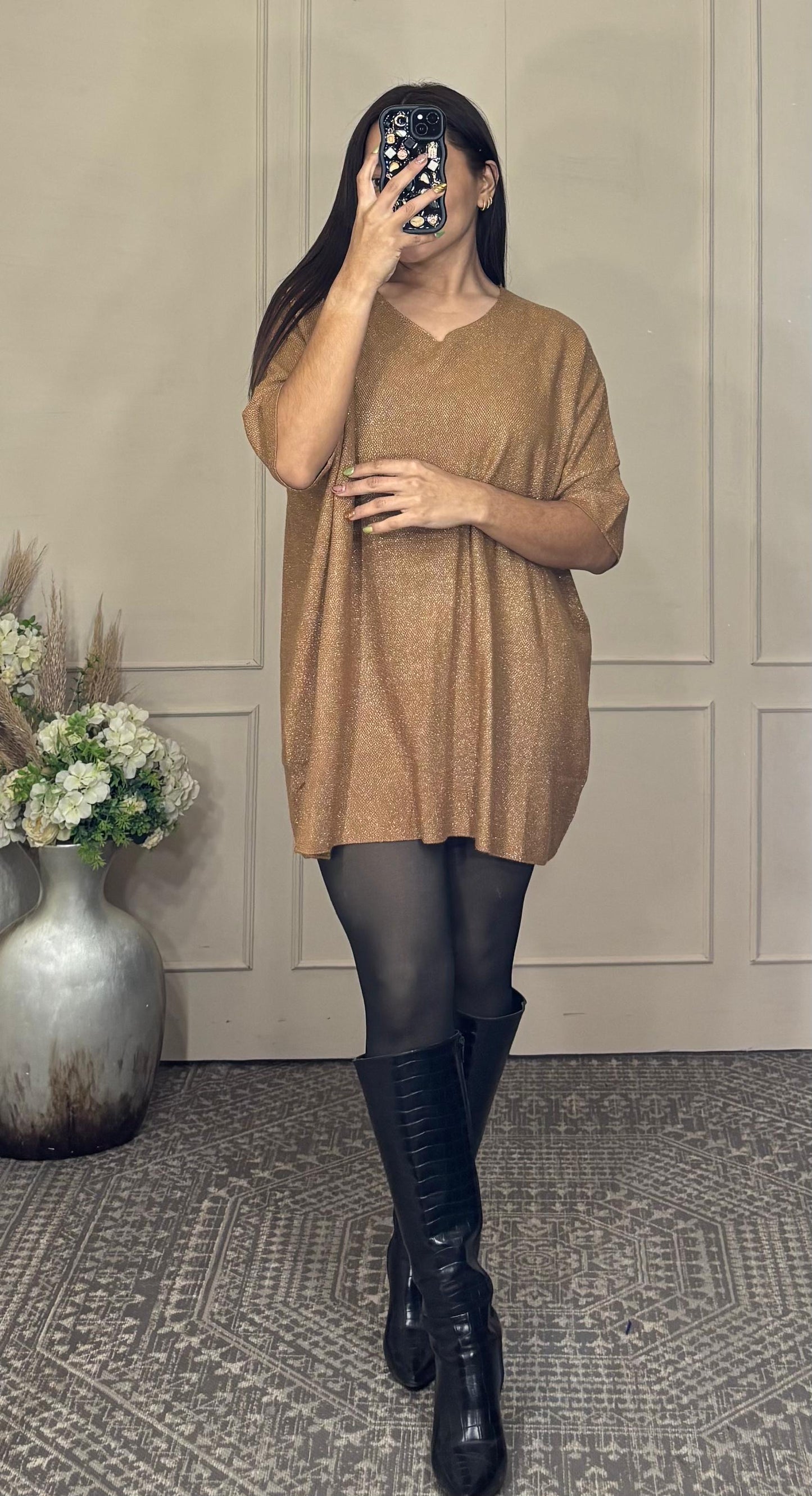 Blusa Brillos oversize