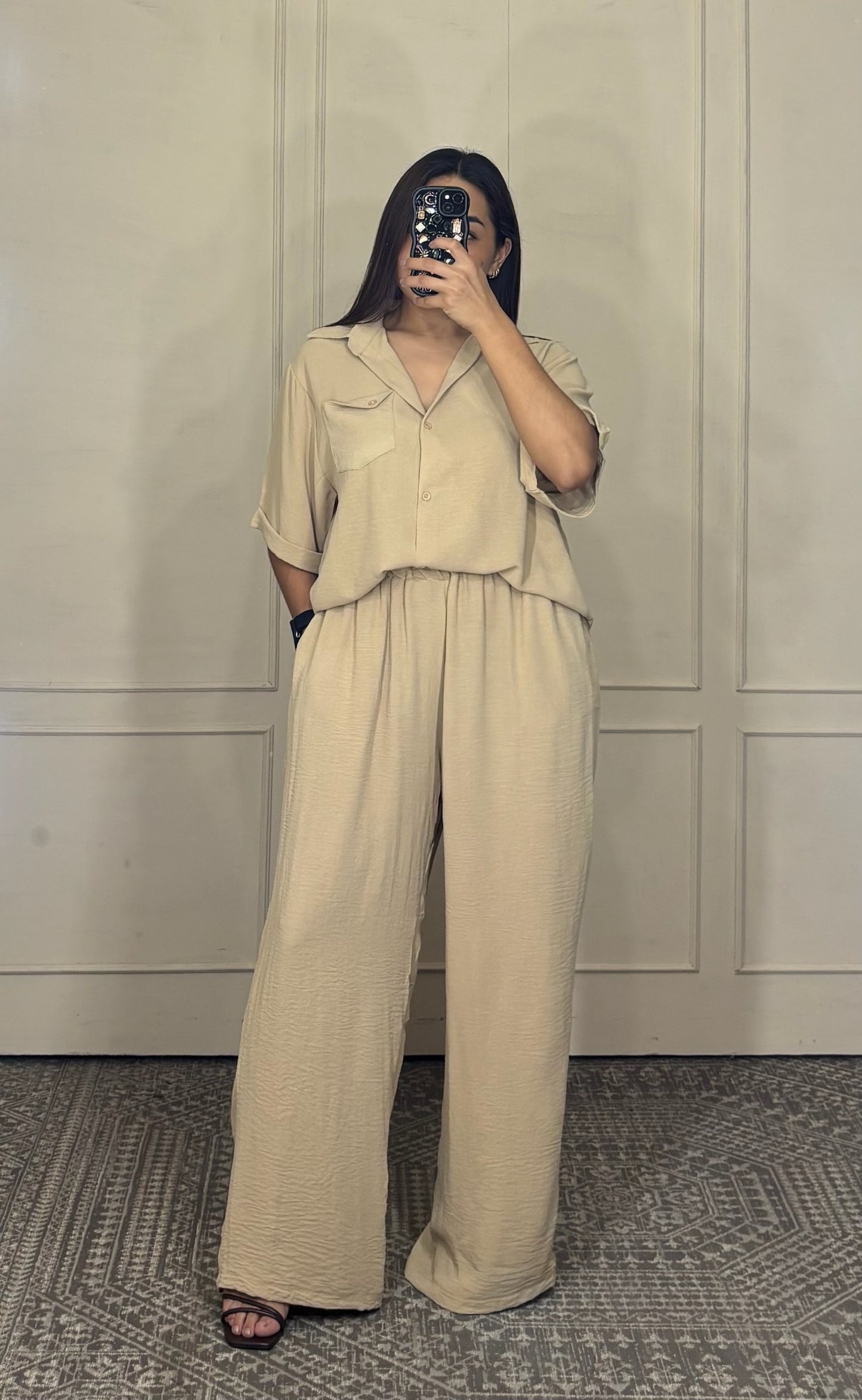 Conjunto de 2 piezas pantalón y camisa manga corta