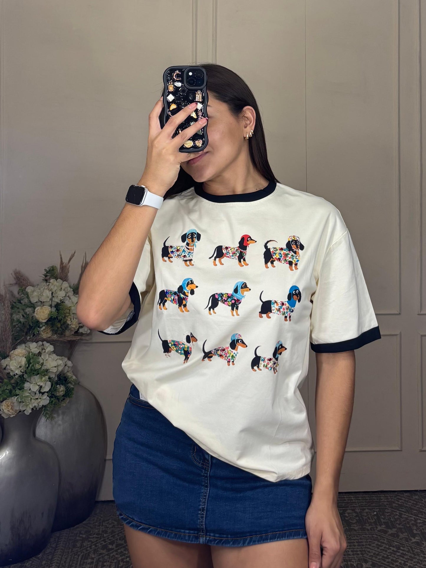 Playera perrito salchicha