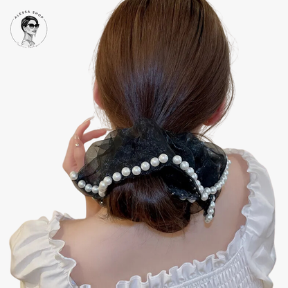 Scrunchie perlas