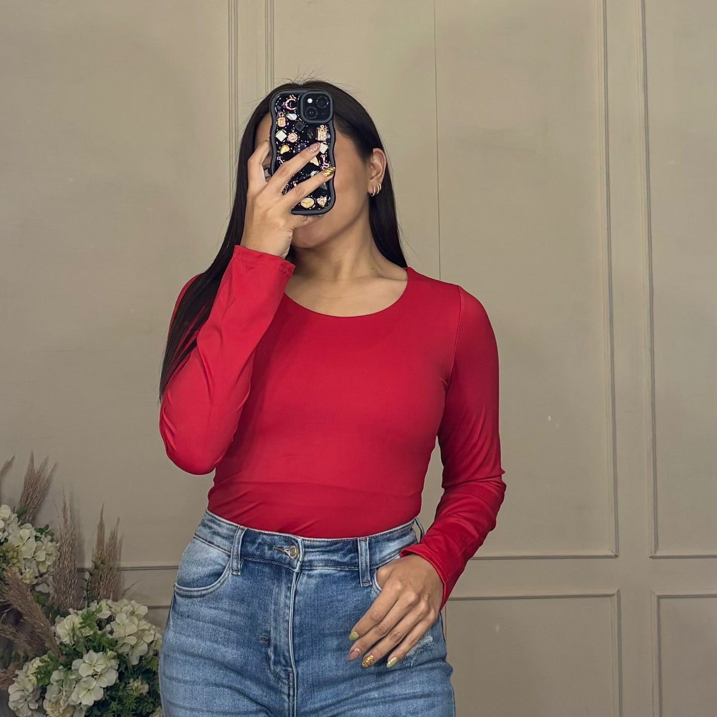 Blusa licra manga larga