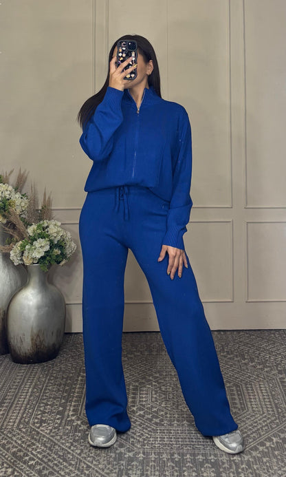Conjunto 2 piezas sueter zíper y pantalón