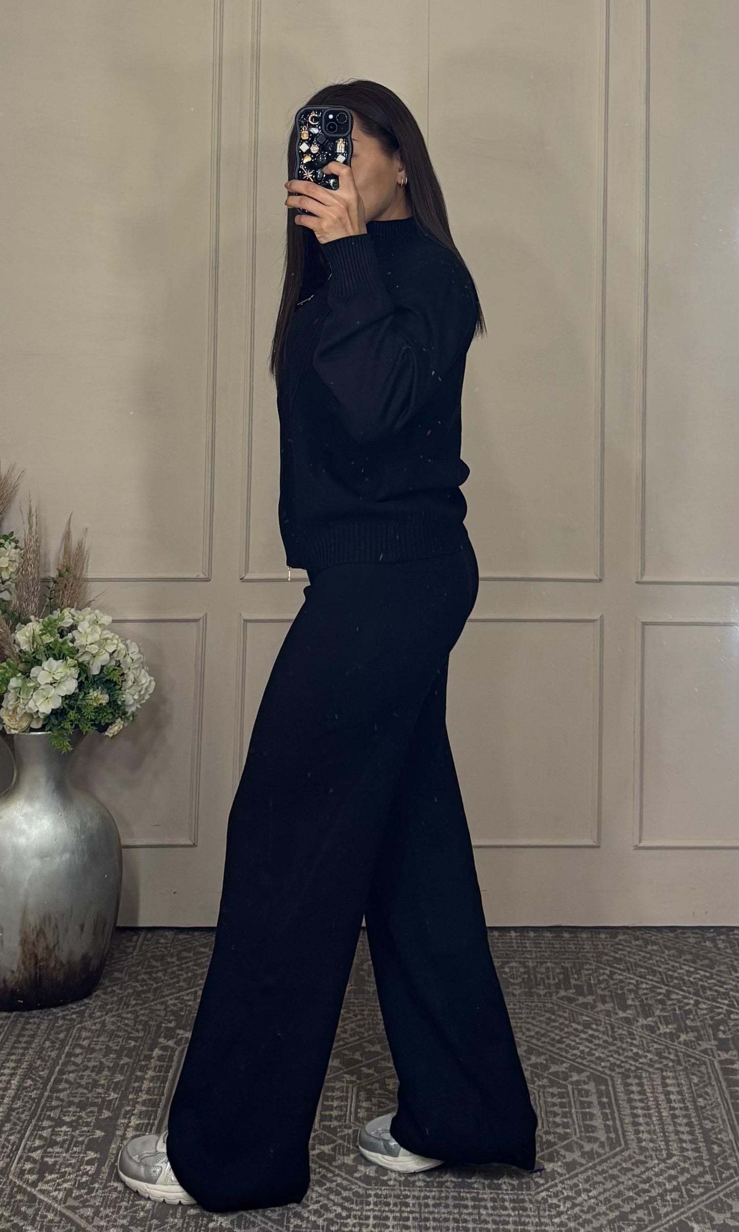 Conjunto 2 piezas sueter zíper y pantalón