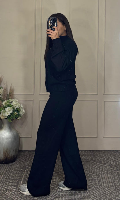 Conjunto 2 piezas sueter zíper y pantalón