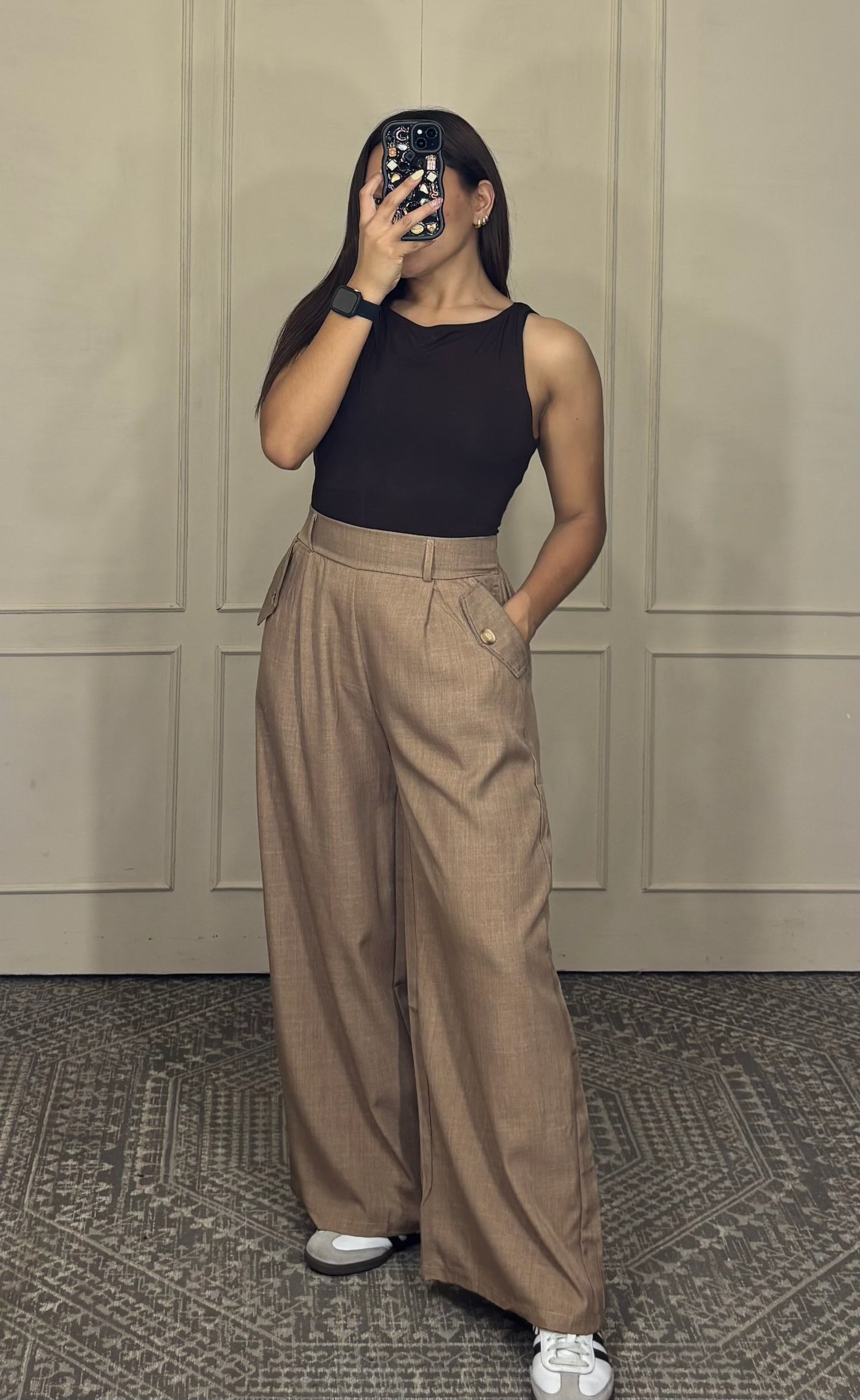 Pantalón vestir botones costado