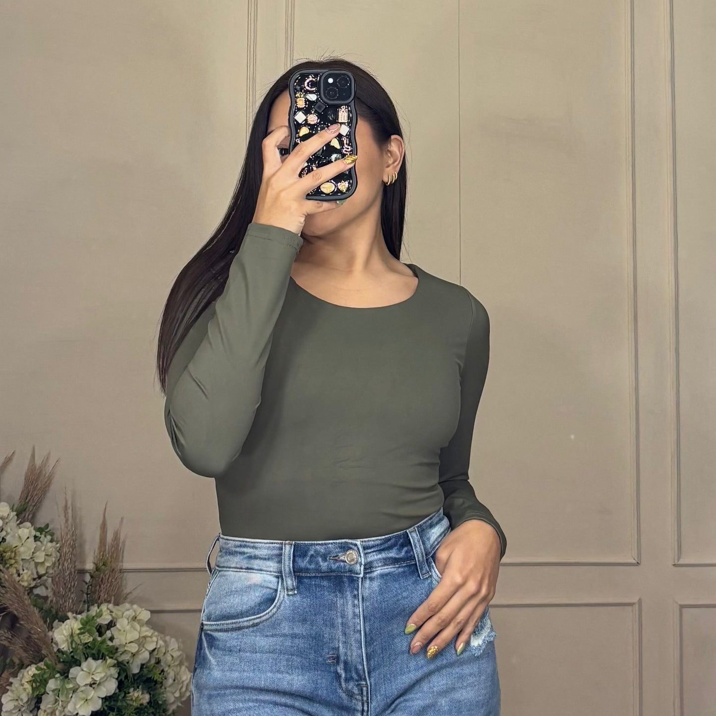 Blusa licra manga larga