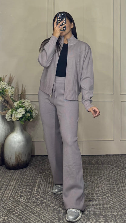 Conjunto 2 piezas sueter zíper y pantalón