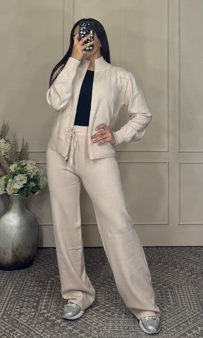 Conjunto 2 piezas sueter zíper y pantalón