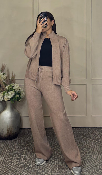 Conjunto 2 piezas sueter zíper y pantalón