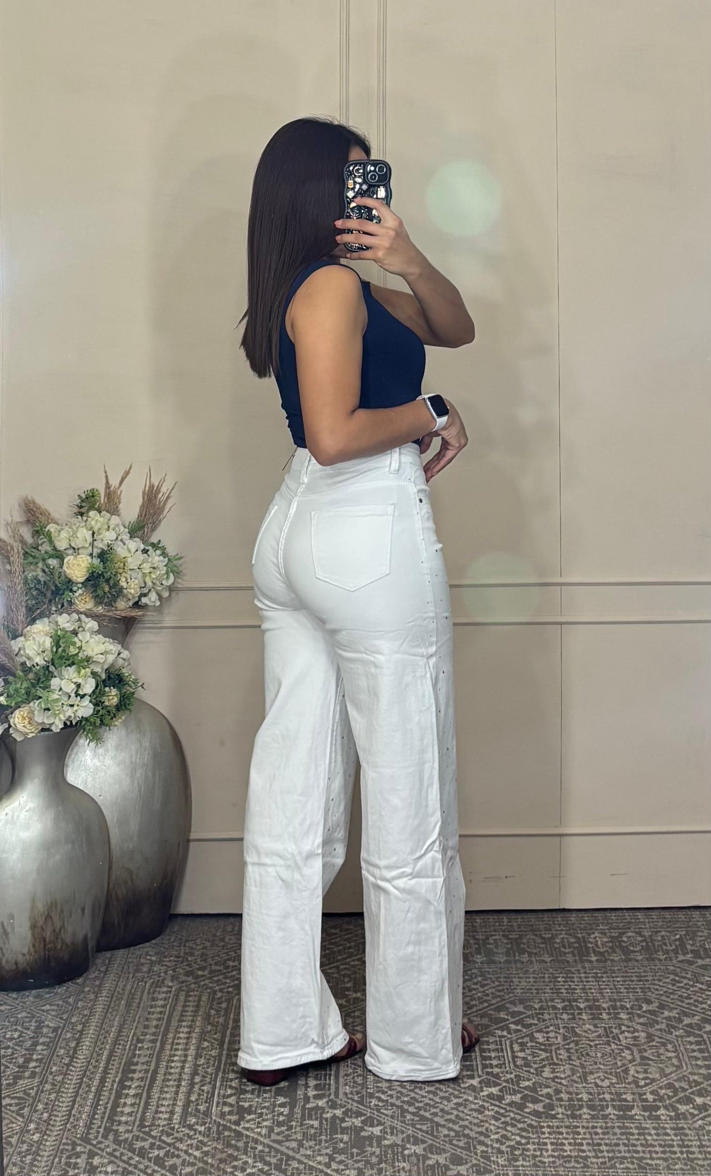Pantalón mezclilla blanco
