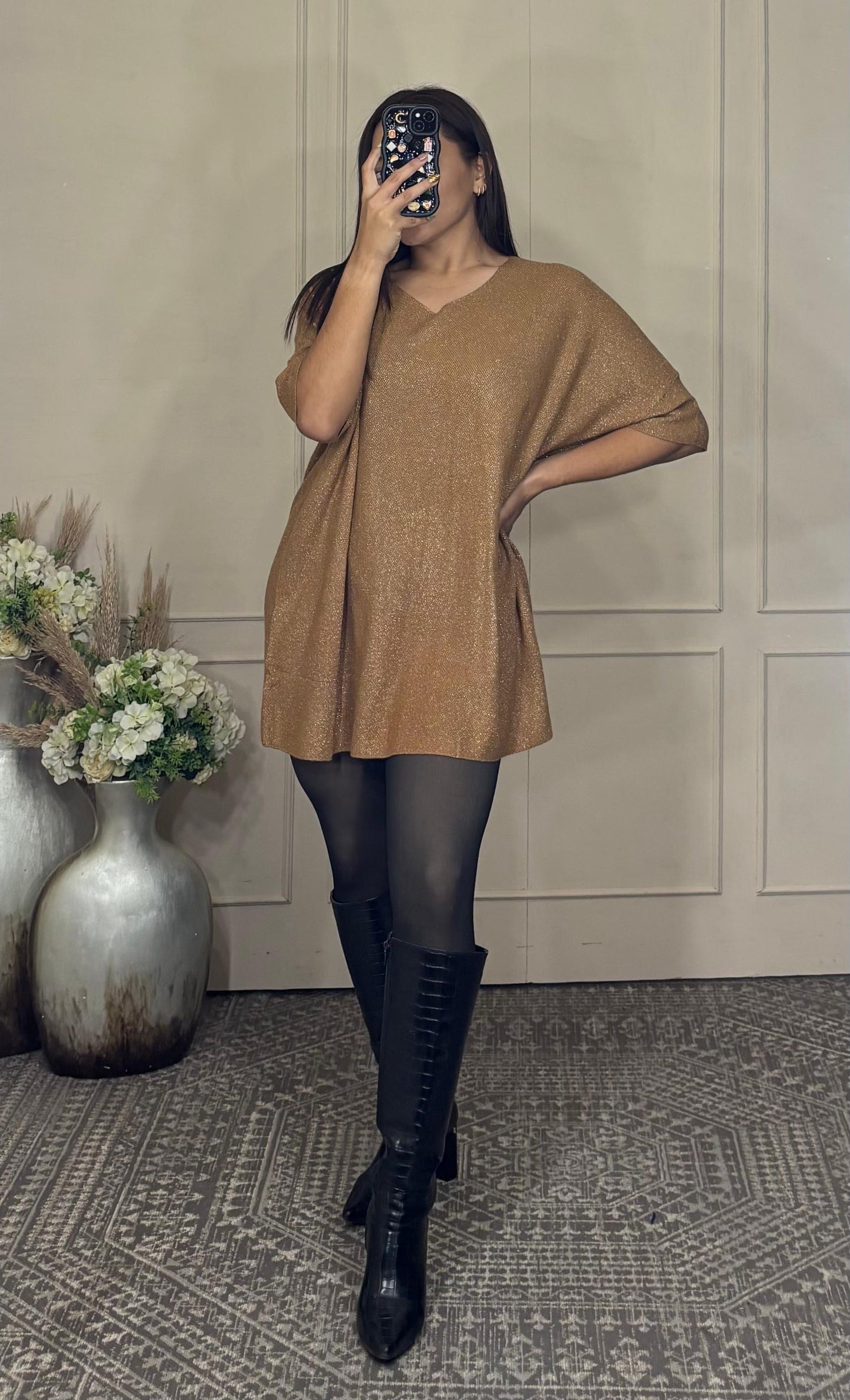 Blusa Brillos oversize