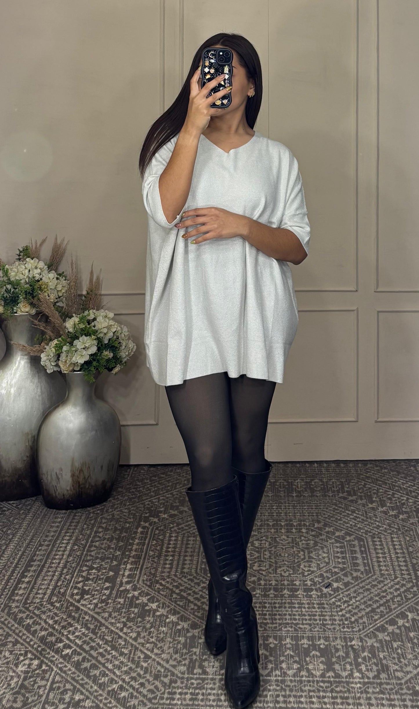 Blusa Brillos oversize