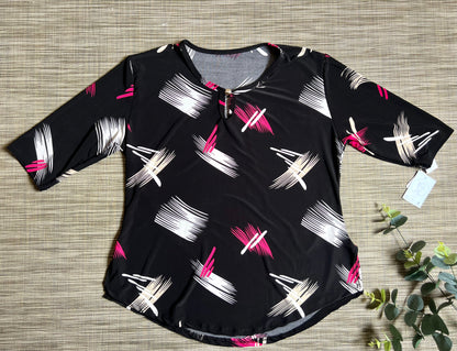 Blusa estampada con mangas