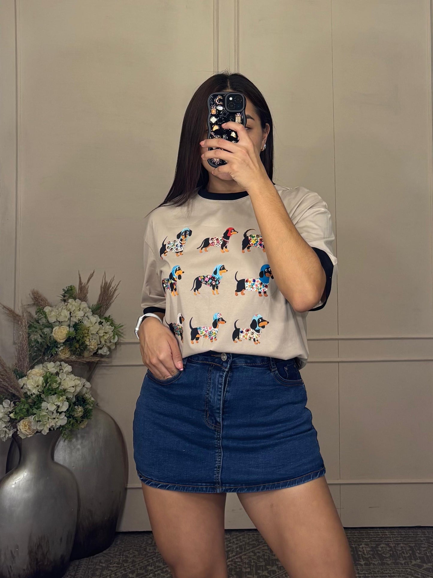 Playera perrito salchicha