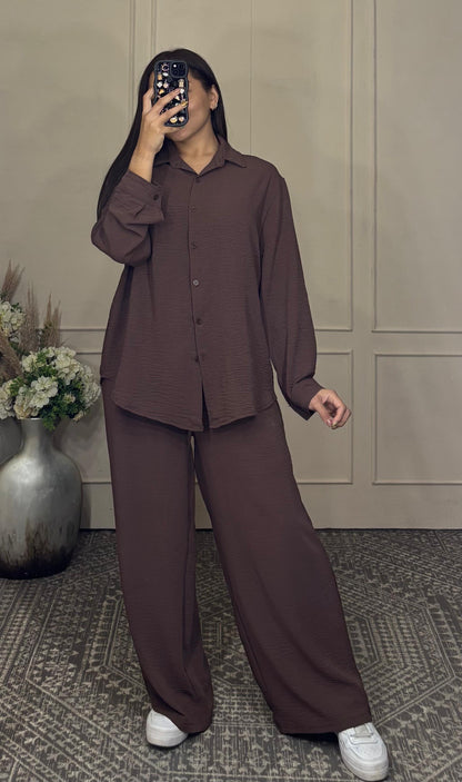 Conjunto manga larga con botones uni talla