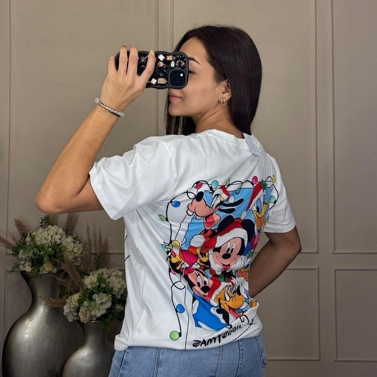 Blusa navideña manga corta