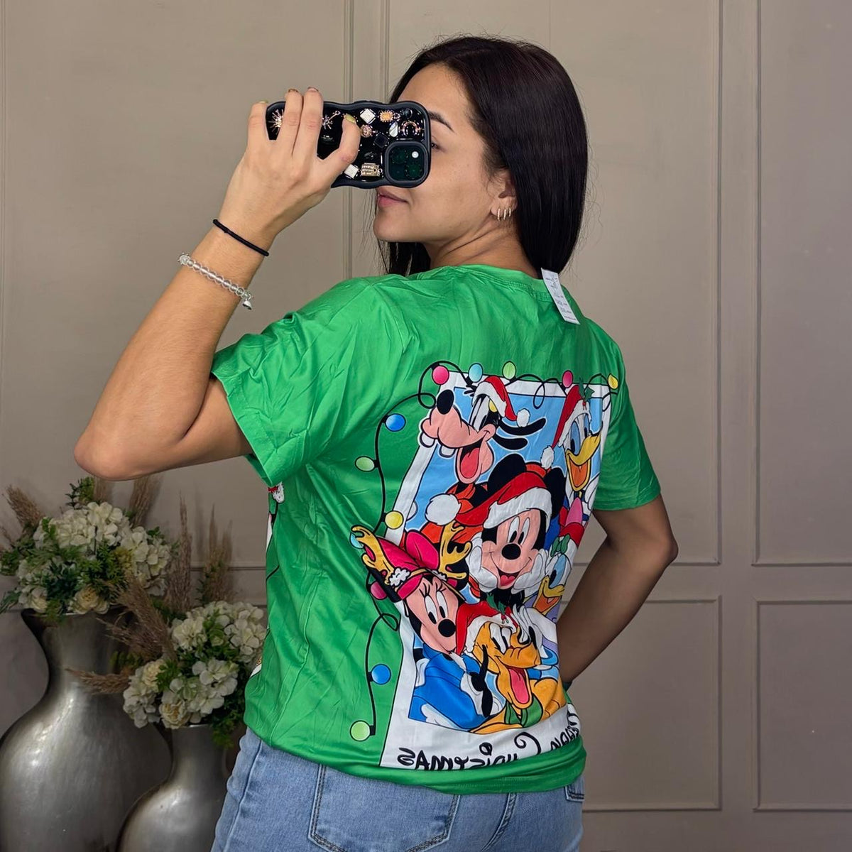 Blusa navideña manga corta