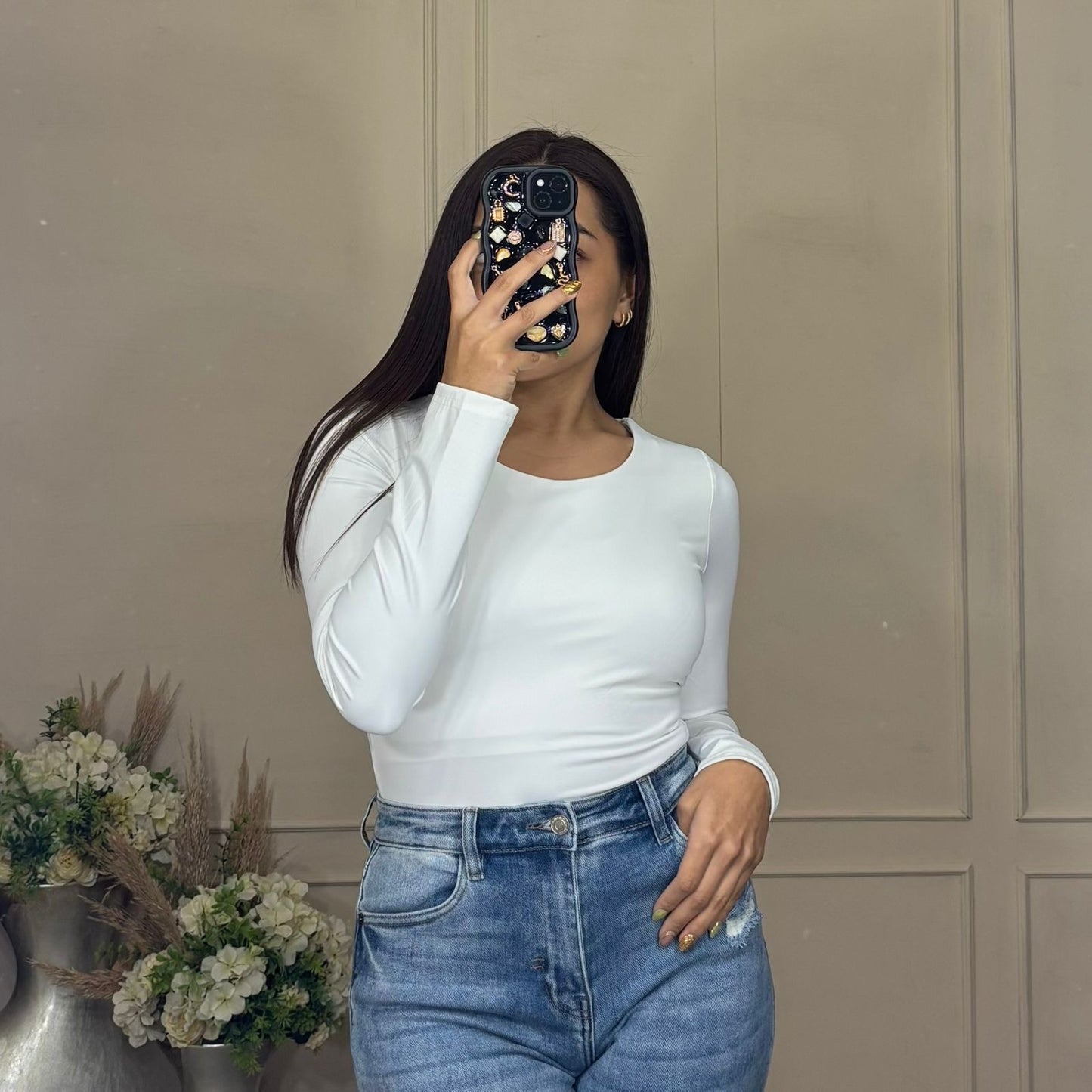 Blusa licra manga larga