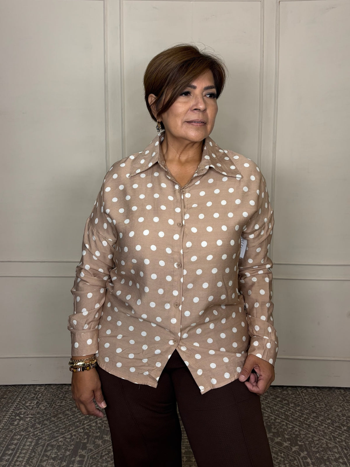 Blusa Polka dots botones