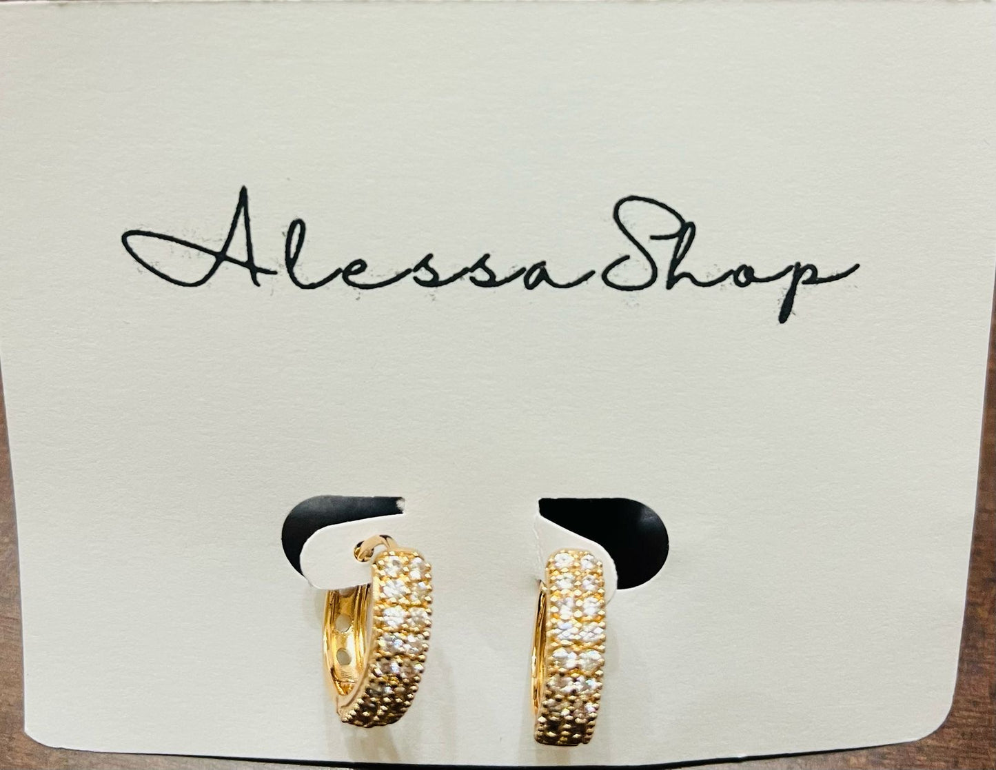 Aretes arracada brillos