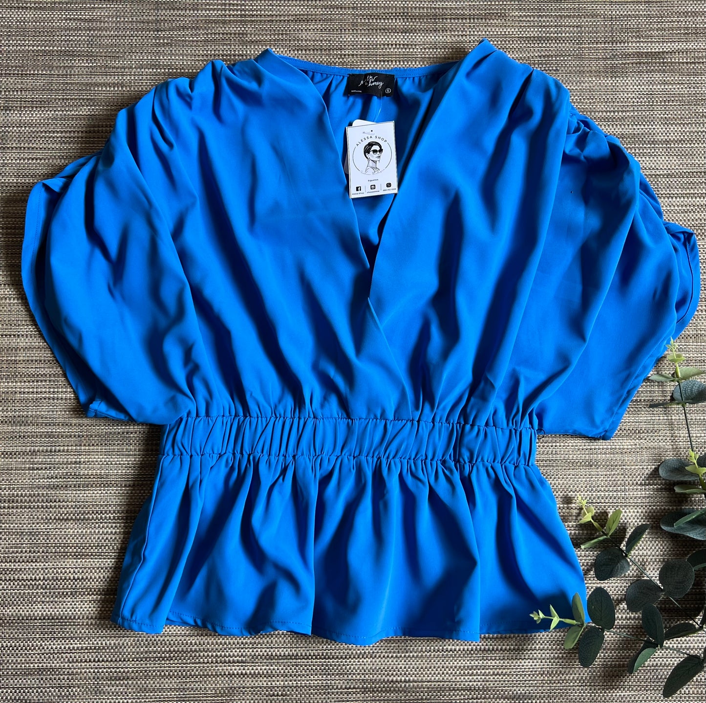 Blusa vestir azul honey