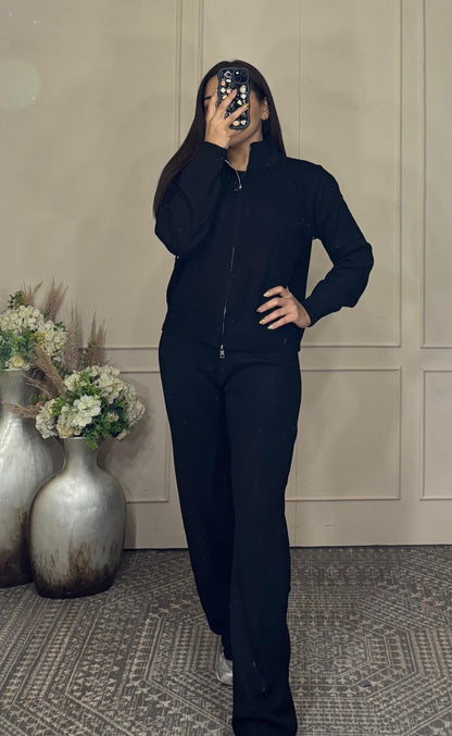 Conjunto 2 piezas sueter zíper y pantalón