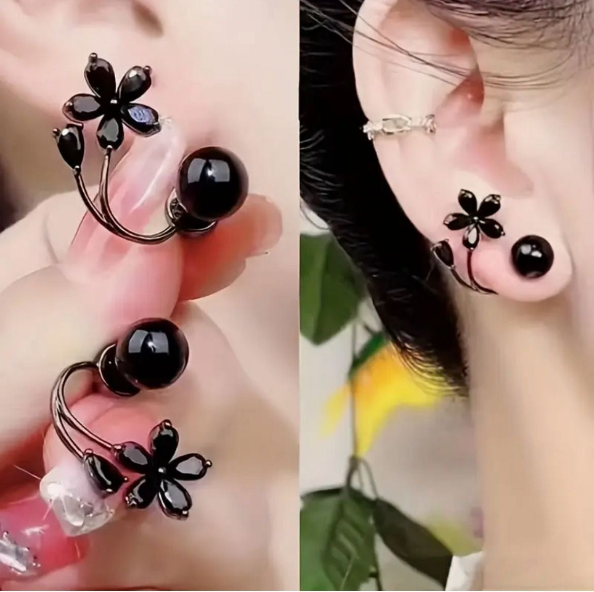 Aretes Flores y bolita