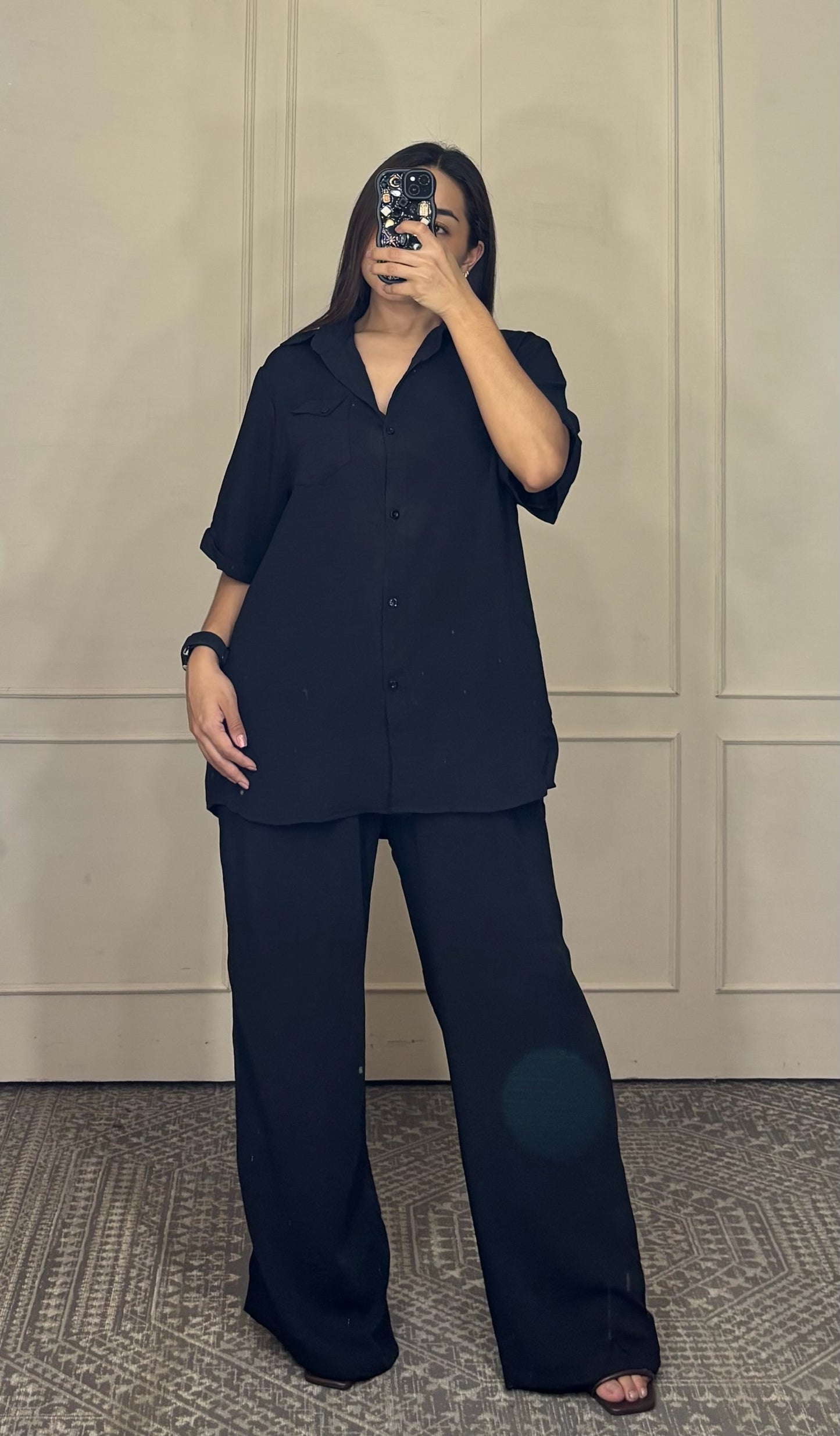 Conjunto de 2 piezas pantalón y camisa manga corta