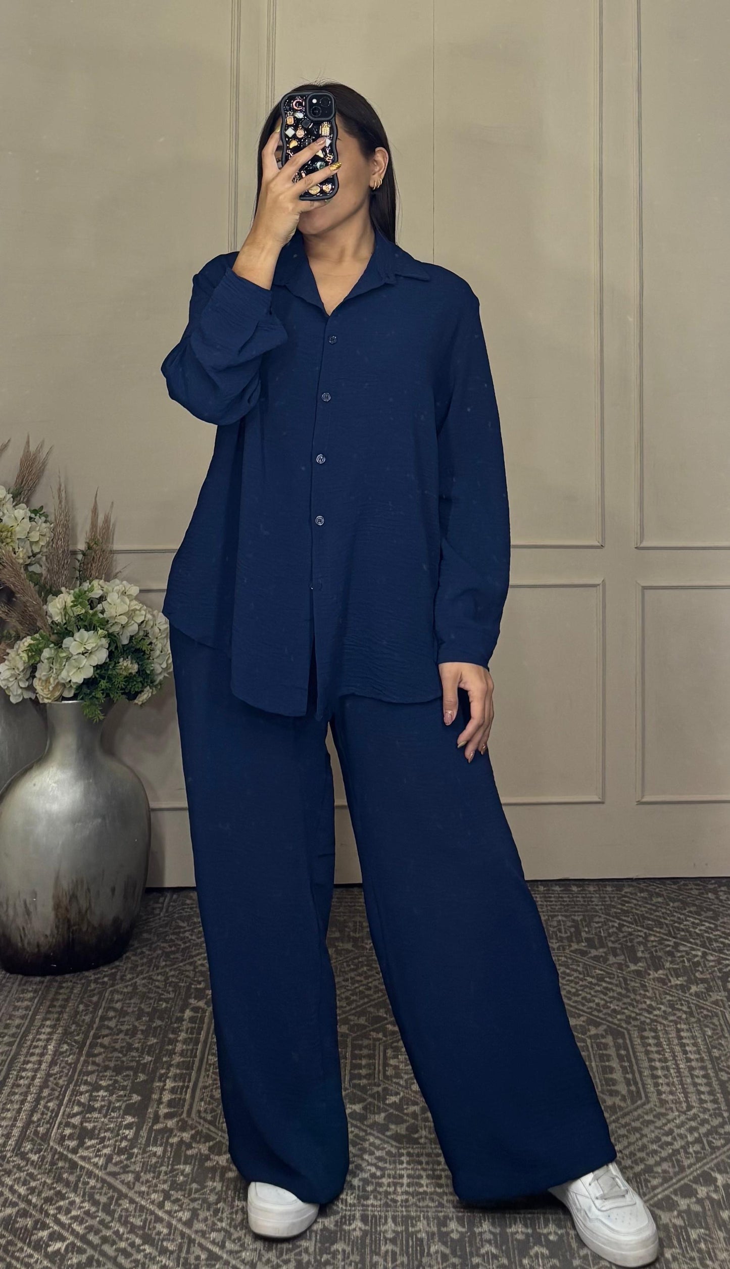 Conjunto manga larga con botones uni talla