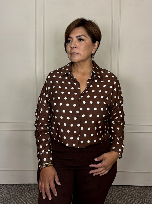 Blusa Polka dots botones