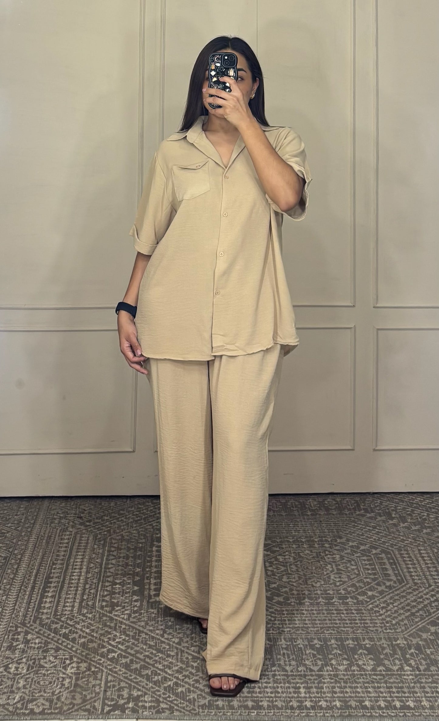 Conjunto de 2 piezas pantalón y camisa manga corta