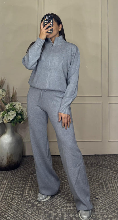 Conjunto 2 piezas sueter zíper y pantalón