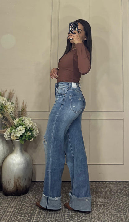 Pantalón de mezclilla premium stretch roto