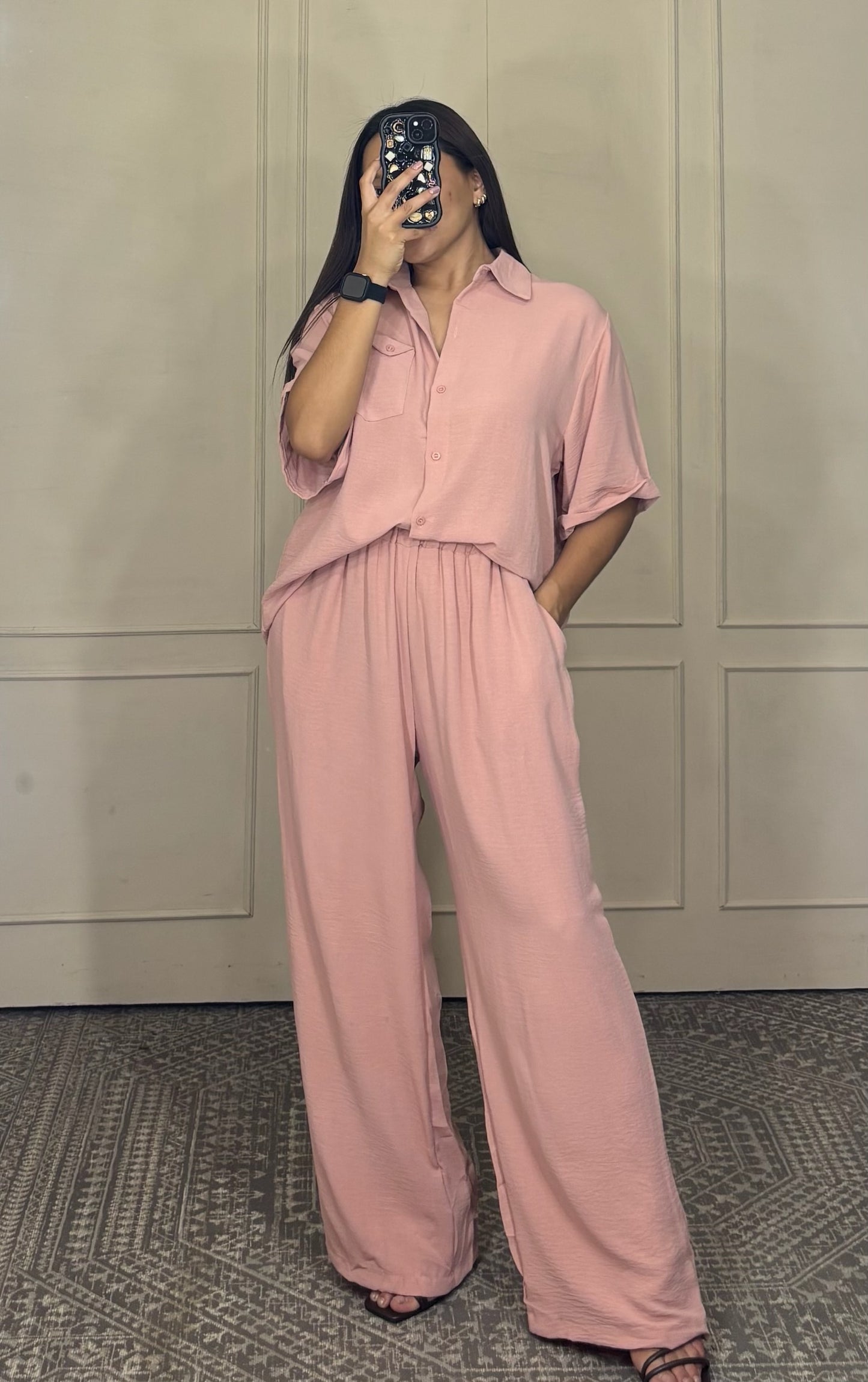 Conjunto de 2 piezas pantalón y camisa manga corta