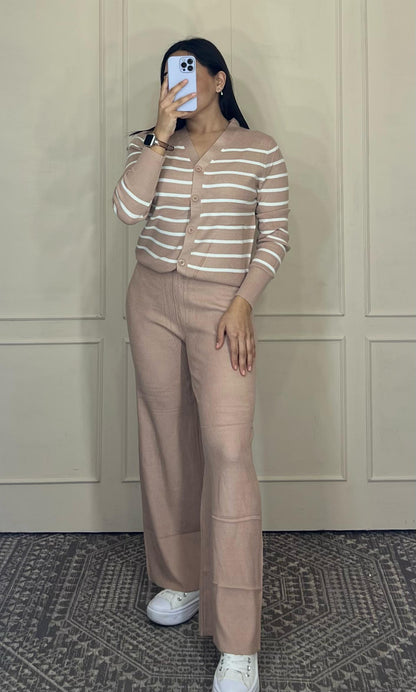 Conjunto basico sueter rayas y pantalon