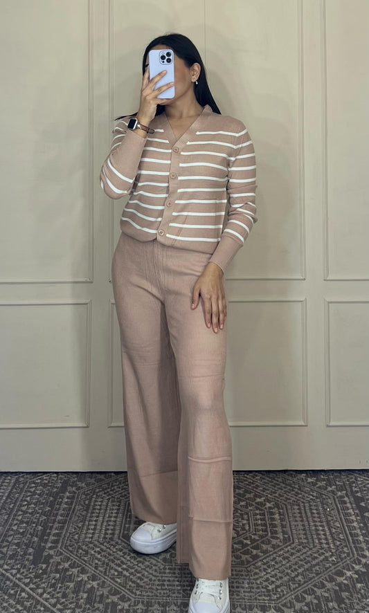 Conjunto basico sueter rayas y pantalon