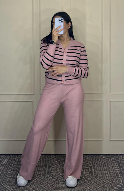 Conjunto basico sueter rayas y pantalon