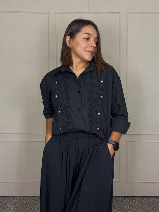 Camisa Ximena · Estilo Napoleón Oversize