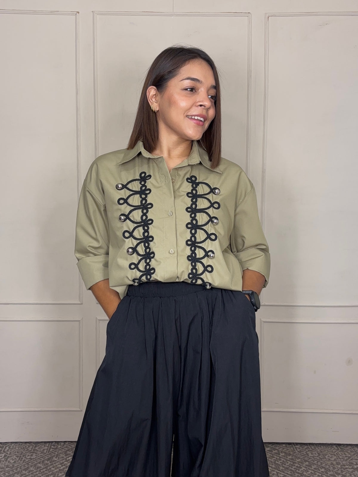 Camisa Ximena · Estilo Napoleón Oversize