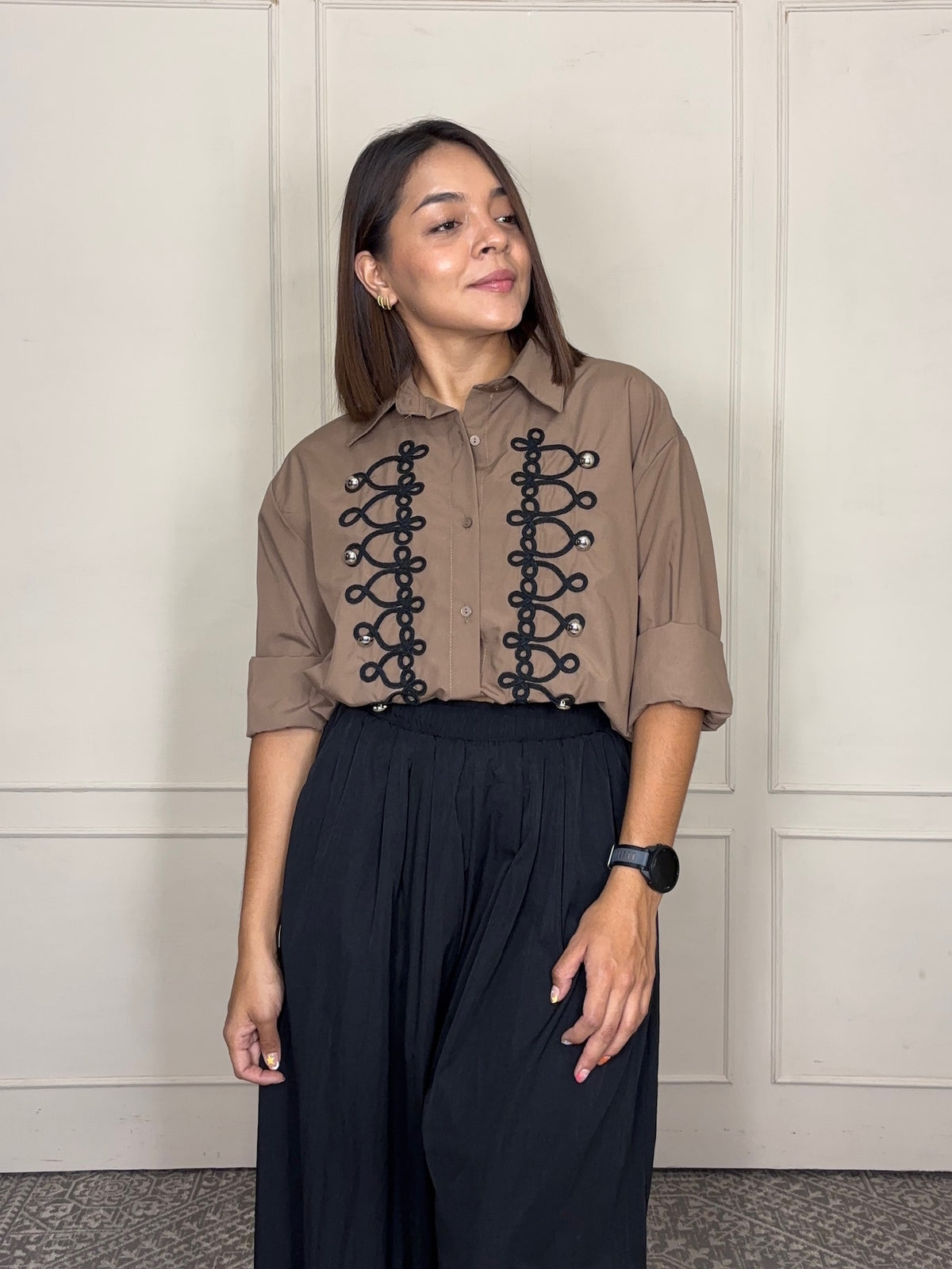 Camisa Ximena · Estilo Napoleón Oversize