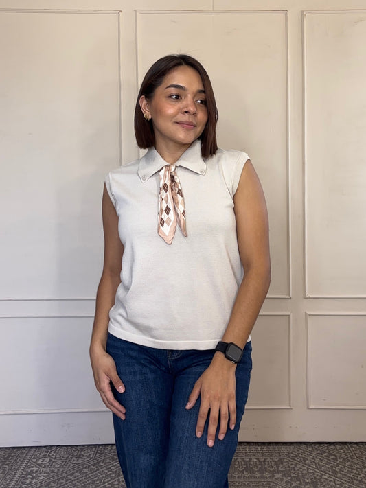 Blusa sin mangas con Cuello sport