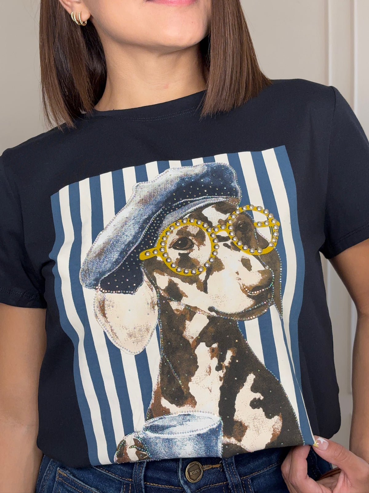 Playera Margot · Dálmata con Boina