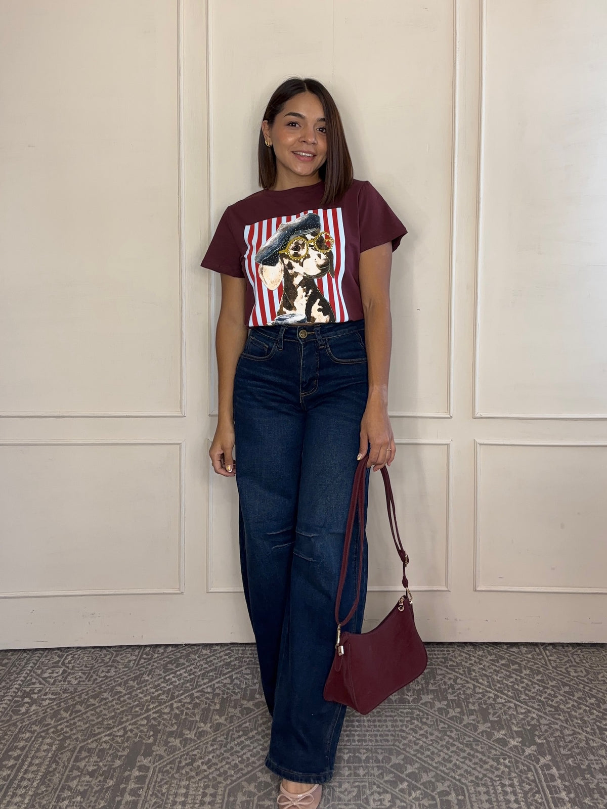 Pantalón Fernanda · Mezclilla Oscura Corte Barrel